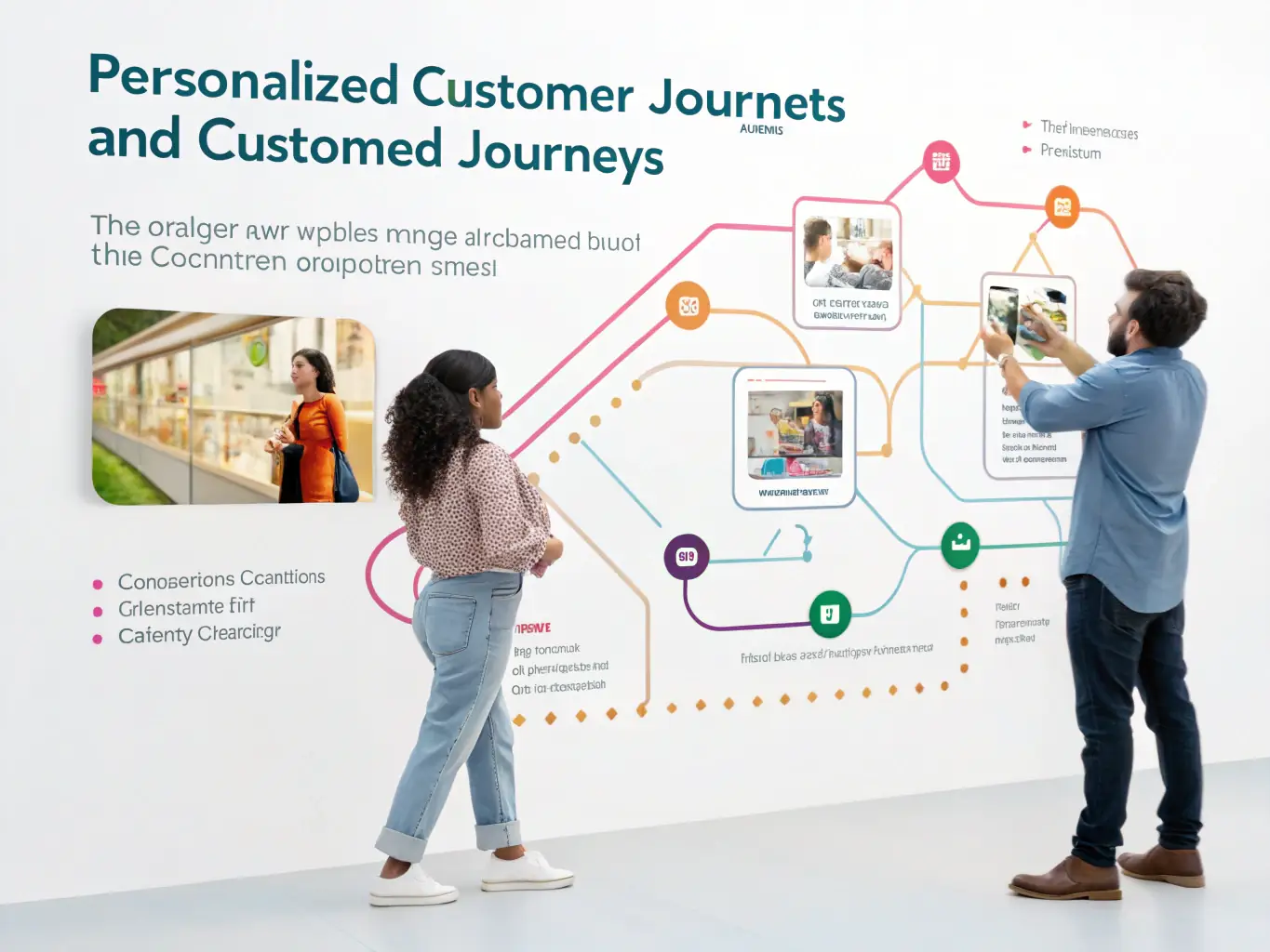 A transparent flowchart illustrating the customer journey, from initial contact to conversion, with clear milestones and touchpoints. The flowchart emphasizes the clarity and simplicity of LeMay Marketing's approach to guiding customers through the sales funnel.